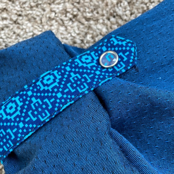 Panhandle Rough Stock Rhinestone Snap front contrast cuffs Western Shirt Sz XL - Picture 10 of 11